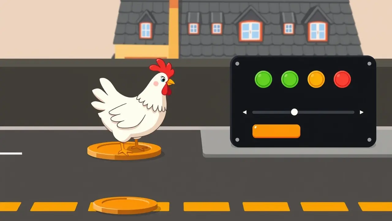 Comment jouer à Chicken Road 2 — le panneau du client en français avec le curseur de mise, les quatre niveaux et le bouton Rachat
