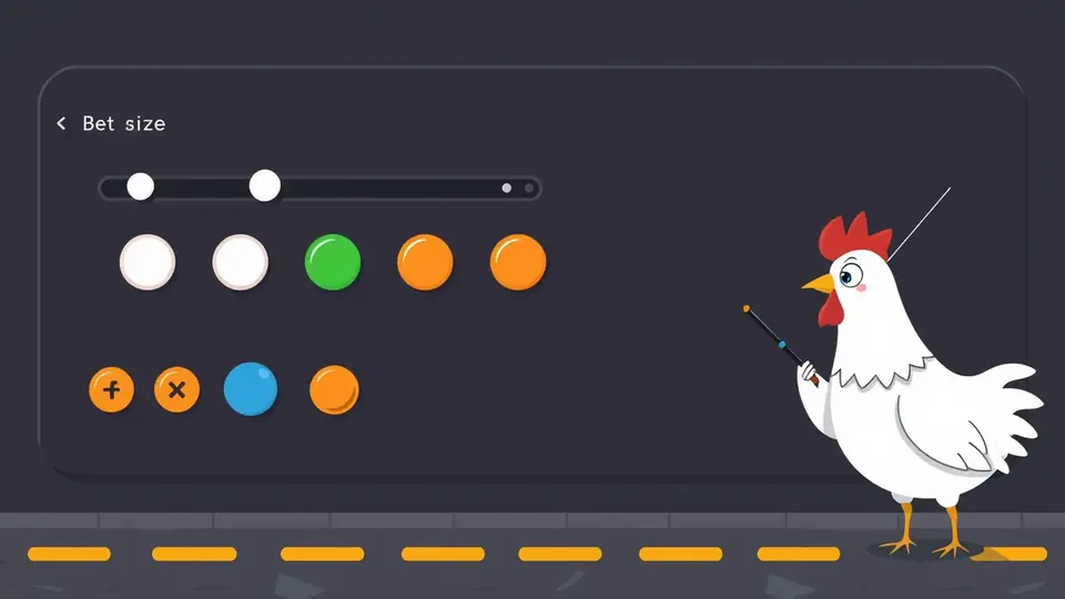 Panneau de Chicken Road 2 en français : mise, difficulté, bouton Jouer et Rachat